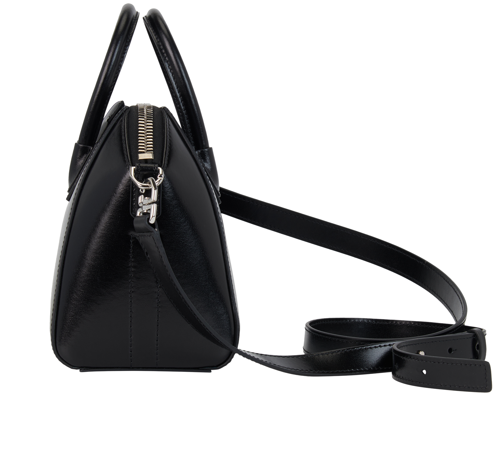 Mini Antigona, &pound;780, Handbags, Black, Leather, Bottom view